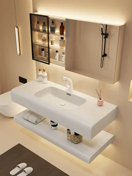 Prispôsobený Qimei Kameň Integrované Povodí Umývanie Stola Francúzsky Krém Vietor Pleti Pocit, Corinne Kúpeľňa Korpusová Zmes Kúpeľňa Bola