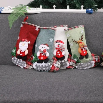 Vianočné Ponožky Darčeková Taška Dekorácie, Rekvizity Santa Yeti Veľký Dar Candy Bag Vianočné Dekorácie