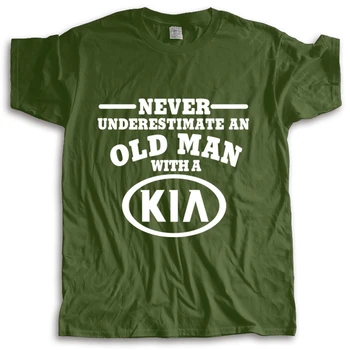 nový prišli muži t-shirt lete KIA Motors Nikdy Podceňovať starec Mens T Tričko mnoho farieb, módne topy unisex tričká