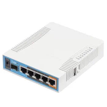 Mikrotik RB962UiGS-5HacT2HnT hAP S 5 Gigabit Ethernet Porty Dual Band 2.4 Hz 5 ghz použitie Doma alebo v Kancelárii Bezdrôtového smerovača