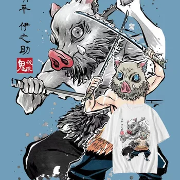 Hashibira Inosuke Nadrozmerná Anime T-shirt Démon Vrah Manga Grafické Mužov Bavlna Krátke Sleeve Tee Ženy Vrchole Letné Pár Oblečenie