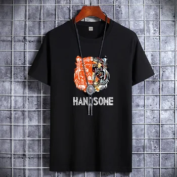 2023 T Shirt pre Mužov Oblečenie Letné Nadrozmerné Beží Tričká Mužov Goth Hip Hop Harajuku Manga Streetwear Tee Tričko Telocvični Oblečenie