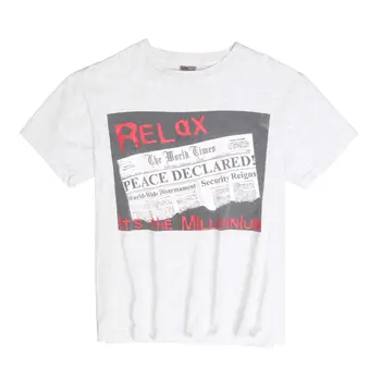 Vintage Relax je To Tisícročia Noviny T-Shirt Veľkú Mieru Vyhlásený 90. rokov