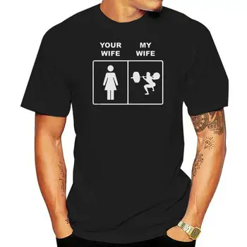 Muži tričko Krátky rukáv Vaša Žena Moja Žena Drepy Lifting - Dámske Scoop Neck T-Shirt (2) v pohode Ženy t-tričko tee topy