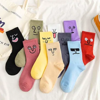 1 Pár Kórea Funky Harajuku Trend Ženy Candy Farby Bežné Zábavné Ponožky Dievča Kawaii Unisex Ponožky Prekvapenie Polovice Žien Posádky Ponožky