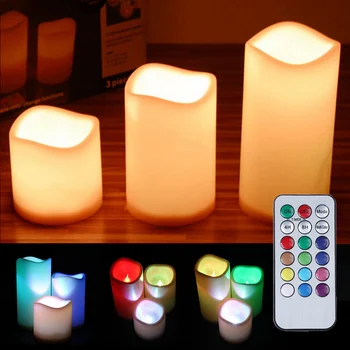 Multicolor LED sviečkach S Diaľkovým Žiarovky Flameless Falošné Blikajúce Sviečky Čajové sviečky, Svadobné, Vianočné Party Dodávky