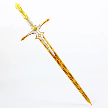 Hra Genshin Vplyv Cosplay Prop Traveler Meč Zbraň Zlatý Meč PVC Unisex Prop Halloween Darček Vianočné vystúpenie
