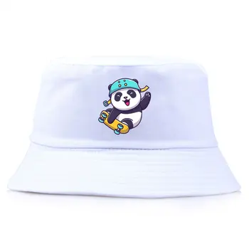 Vytlačené Panda, Letnú Vedierko Hat Ľudí Dievča Dámy Outdoor Panama Rybárske Spp Chlapec Slnečná Clona Klobúk Muž Slnka Rybár Spp