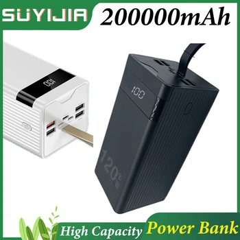 Prenosné elektrické Stanice 200Ah Power Bank 120W Veľká Kapacita, Rýchle Nabitie Smart Digitálny Displej LED záložné napájanie externé batérie