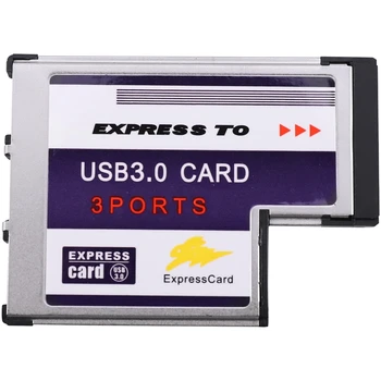 3 Port Vnútri USB 3.0 Pre Express Card 54 mm Adaptér Converter, Chipset FL1100