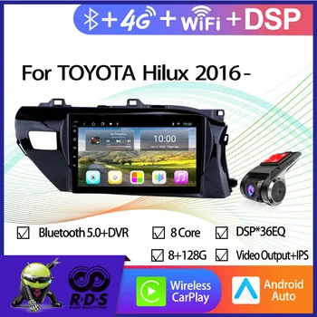 8G+128G Android 11 Auta GPS Navigácie Pre TOYOTA Hilux 2016 - Auto Rádio Stereo Multimediálny Prehrávač Podpora USB DVR