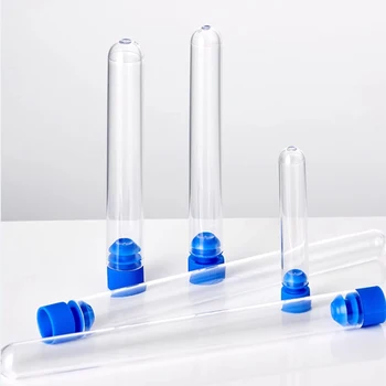 Kolorimetrické trubice plastové skúmavky lab transparentné skúmavky s krytom uzavretých s caps chemického laboratória spotrebný materiál na vyučovanie