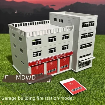 N Rozsahu 1/150/100/87/72/64/50 Montáž Simulácie Budov Model Garáž Požiarnej Stanice Rozloženie Diorama