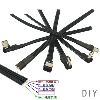 30 cm DIY Micro USB 2,0 Männlich Weiblich jack Stecker 4 Pin, 5 Pin Verlängerung Kabel Draht Kabel Moc Lade daten Übertragung