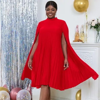 Africké Šaty Pre Ženy Lete Nové Pevné, Elegantné Voľné Skladaná Šatka Rukávy Profesionálny Šaty Afrike Oblečenie Fairy Dreess