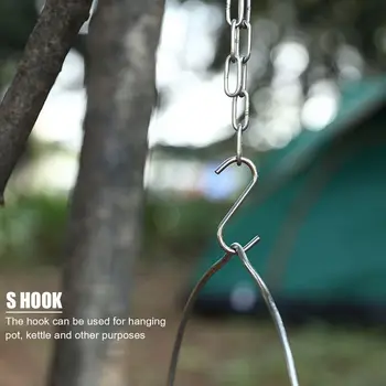 Outdoor Camping Camping Výstroj Z Nehrdzavejúcej Ocele Vonkajšie Nástroje Hrniec Vonkajší Stojan Na Šaty Statív Držiak Statív Rack Zavesenie
