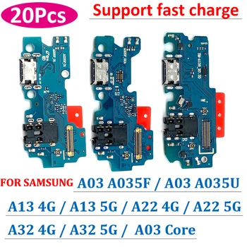 20Pcs，NOVÝ Samsung Galaxy A035F A035U A01 A03 Core A13 A22 A32 4G A33 5G USB Nabíjací Port Rada Flex Zapojte Konektor Časti