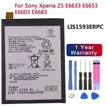 Nové 2900mAh LIS1593ERPC Batérie Pre Sony Xperia Z5 E6633 E6653 E6603 E6683 Originálne Batérie Telefónu Bateria Rýchle dodanie + Nástroje