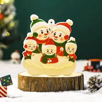 Cartoon Rodiny Snehuliak Visí Prívesky Nový Rok Akryl Roztomilý Vianočné Dekorácie Santa Claus, Vianočné Ozdoby Festival