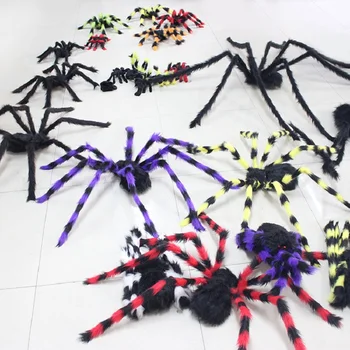 1 ks 30 cm/50 cm/75 cm/125 cm/150 cm/200 cm Black Spider Halloween Dekorácie Strašidelný Dom Prop Krytý Vonkajší Obrie Dekor