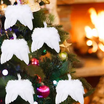 Vianočné Dekorácie Retro Plyšový Vianočný Strom Prívesky Krídla Rekvizity pre Strán