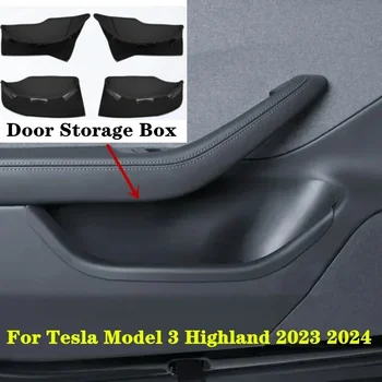 Pre Tesla Model 3 Highland Predné, Zadné Dvere, Bočné Vody Dôkaz Úložný Box Rukoväť Vrecku Auto Opierkou TPE Príslušenstvo pre Model 3+