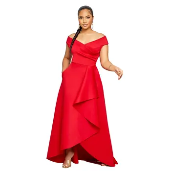 Africké Svadobné Party Šaty pre Ženy Jeseň Elegantné Polyester Black Red White Večer Maxi Šaty Dashiki Afriky Oblečenie