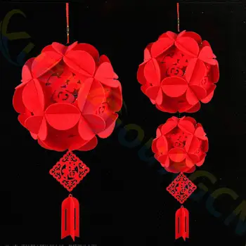 DIY Non-tkané Čínsky Nový Rok festival Skúmie svietidla Prívesok izba bar hotel dekorácie svadobný kvetinový ornament