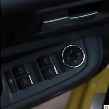 Auto-tvarovanie kovov chrome Windows výťah prepnúť tlačidlo výbava dekorácie-nálepky prípade pre Ford focus 2 Zamerať 3 Ecosport Fiesta