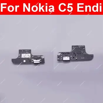 USB Nabíjací Dok Rada Pre Nokia C5 Endi TA-1222 USB Nabíjací Port Dosky Flex Kábel Časti