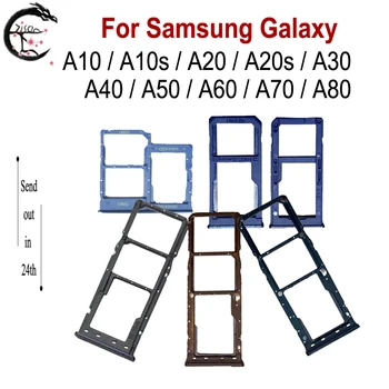A10 A10S A20 A20S Sim Držiak Pre Samsung Galaxy A70 A60 A40 A50 A30 A80 zásuvka na Kartu SIM Slot Adaptér A505 A105 A107 A207 A705