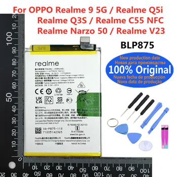 Pôvodné 5000mAh Batérie BLP875 Pre OPPO Realme 9 5G / Realme Q5i / Realme Q3S / Realme C55 NFC / Realme Narzo 50 / Realme V23