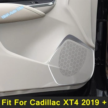 Dvere Stereo Reproduktor, Audio Zvuku Reproduktor Reproduktor Kryt Výbava Pre Cadillac XT4 2019 - 2023 Čierny Leštený / Strieborná Príslušenstvo