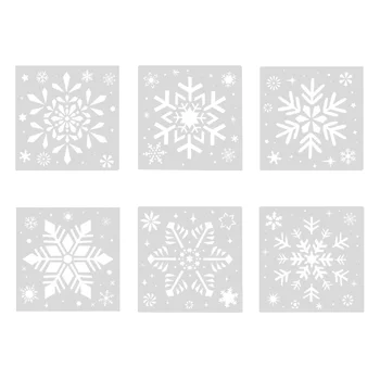 Stencil Snowflake Vianočné Šablóny Wallfloor Strany Drawingscrapbook Okno, Dvere, Maľby Šablóny Šablóny Diy Darček Snehu