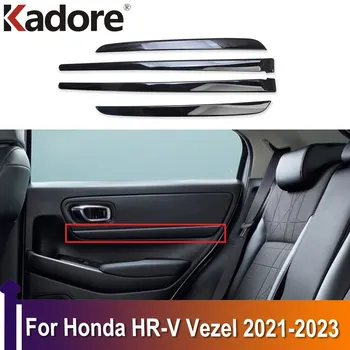 Pre Honda HR-V Vezel 2021 2022 2023 Čierne Dvere, lakťová opierka Pásy Kryt Dvere Dekoratívne Rám Orezania Nálepky, Interiérové Doplnky