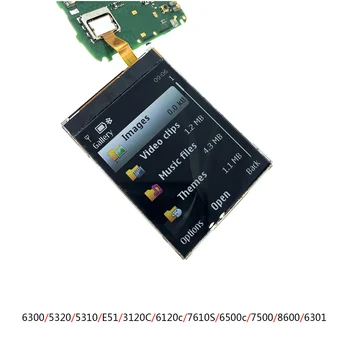Pre Nokia 6300 5320 5310 E51 mobilný telefón LCD 6120 7610S 6500c LCD Displej 6500S, 6303 5610 E65 5700 LCD výmenou Časti