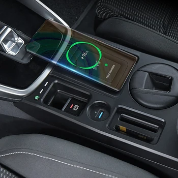 15W opierke, bezdrôtová nabíjačka pre Audi A3 2020 2021 QI plnenie panela rýchle nabitie telefónu držiteľa mobile mount Doplnky interiéru