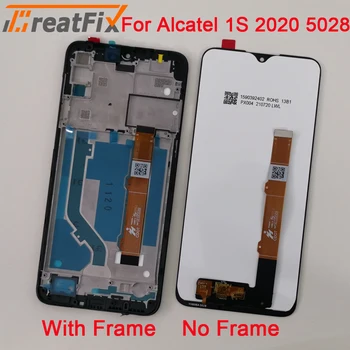 Pre Alcatel 1S 2020 5028 5028Y 5028A 5028D LCD Displej+Dotykový Displej Digitalizátorom. Pre Alcatel 1S 2020 LCD S Rámom Opravy Dielov