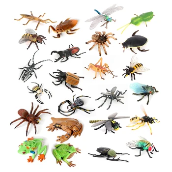 Hmyzu Údaje Chrobák Žaba Bee Spider Zvieracie Figúrky Miniatúrne Hmyzu Akcia Obrázok Plastové Zvieratá Hračka Román Deti Hračky