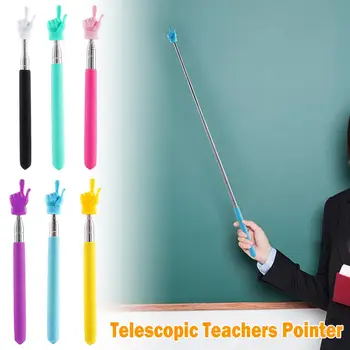 Z Nehrdzavejúcej Ocele Zdvíhateľnej Učiteľ Ukazovateľ Prst Dizajn Teleskopická Školské Vyučovanie Ukazovateľ Stick Učiteľ Dodávky Pre Triede