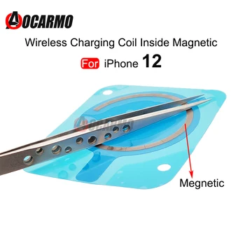 Aocarmo 1Pcs Pre iPhone 12 Bezdrôtové Nabíjanie Cievka --Vnútri Magnetické Náhradné Diely
