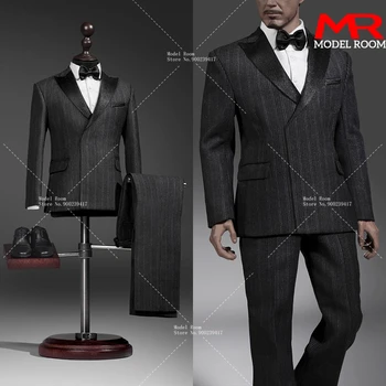POPTOYS POP-X32 1/6 Rozsahu Muž Prúžkovaný Oblek Západný štýl Oblečenia Model Couture Ver. Uchytenie 12