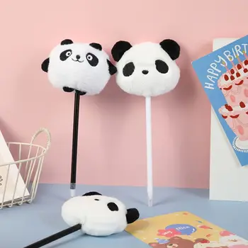 Roztomilý Kreslený Panda Papiernictvo Pompom Gélové Pero Plyšové Pero Školy Kancelárske Potreby Kawaii Kreatívne Darčeky Pre Dievčatá Darček Písacie Potreby