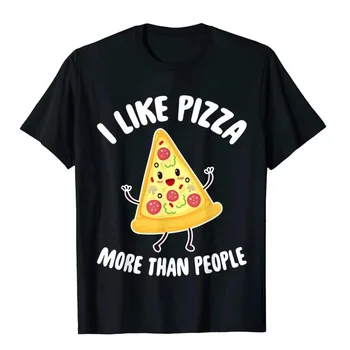 Bavlnené Tričká Som Rád Pizzu Viac Ako Ľudia, Pizza Milenca Darčekové Kupóny Tlač T Shirt Mužov Topy Vtipné Tričká, Vintage