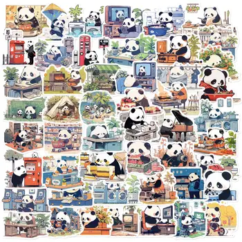 10/50PCS Roztomilá Panda Každodenného Života Nálepky Estetické Cartoon Nepremokavé Dekoratívne Papiernictvo Telefón, Notebook Kawaii Deti Nálepky