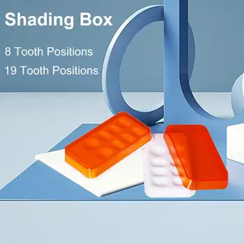 Živica Tieňovanie BoxSafety Zložka s Krytom, Tieňovanie Držiteľ Orange Zubné Živice Zatienenie Svetla Úložný Box pre Zubár