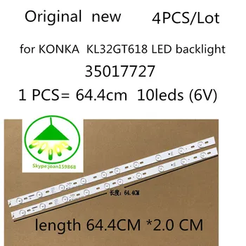 4 KS/Veľa Originálne Nové pre KONKA KL32GT618 LED podsvietenie 35017727 10leds (6V) 64.4 cm