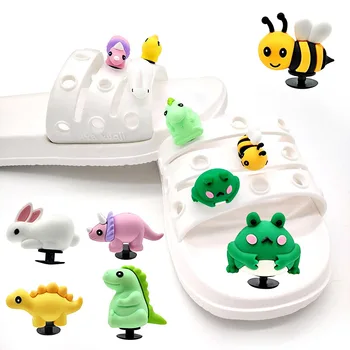 1pcs 3D Zvierat Croc Charms Príslušenstvo Tenisky, Topánky Dekorácie Kolíky pre Croc Ženy Muži Bee Králik Croc Džínsy Dropshipping