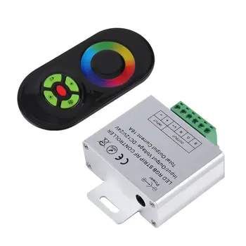 NOVÉ Dotyk RGB controller DC12V 24V Bezdrôtové LED Controller RF Touch Panel RGB LED Stmievač, Diaľkové ovládanie