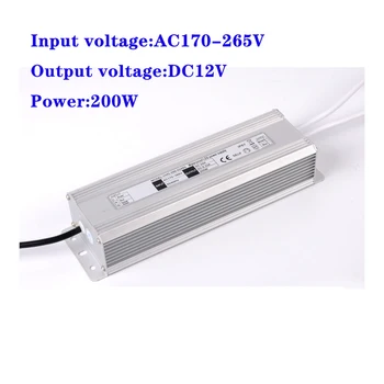 IP67 LED Vodotesný Napájanie Vstupné AC100-265V Výstupné 12V 16.67 A 200W /Transformátor Ovládač
